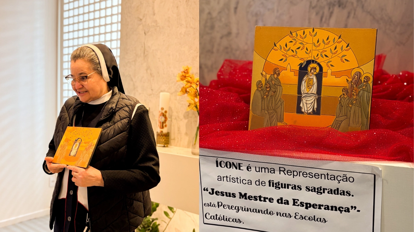 Visita do Ícone “Jesus, Mestre da Esperança” renova a fé e a missão na Unidade Educacional