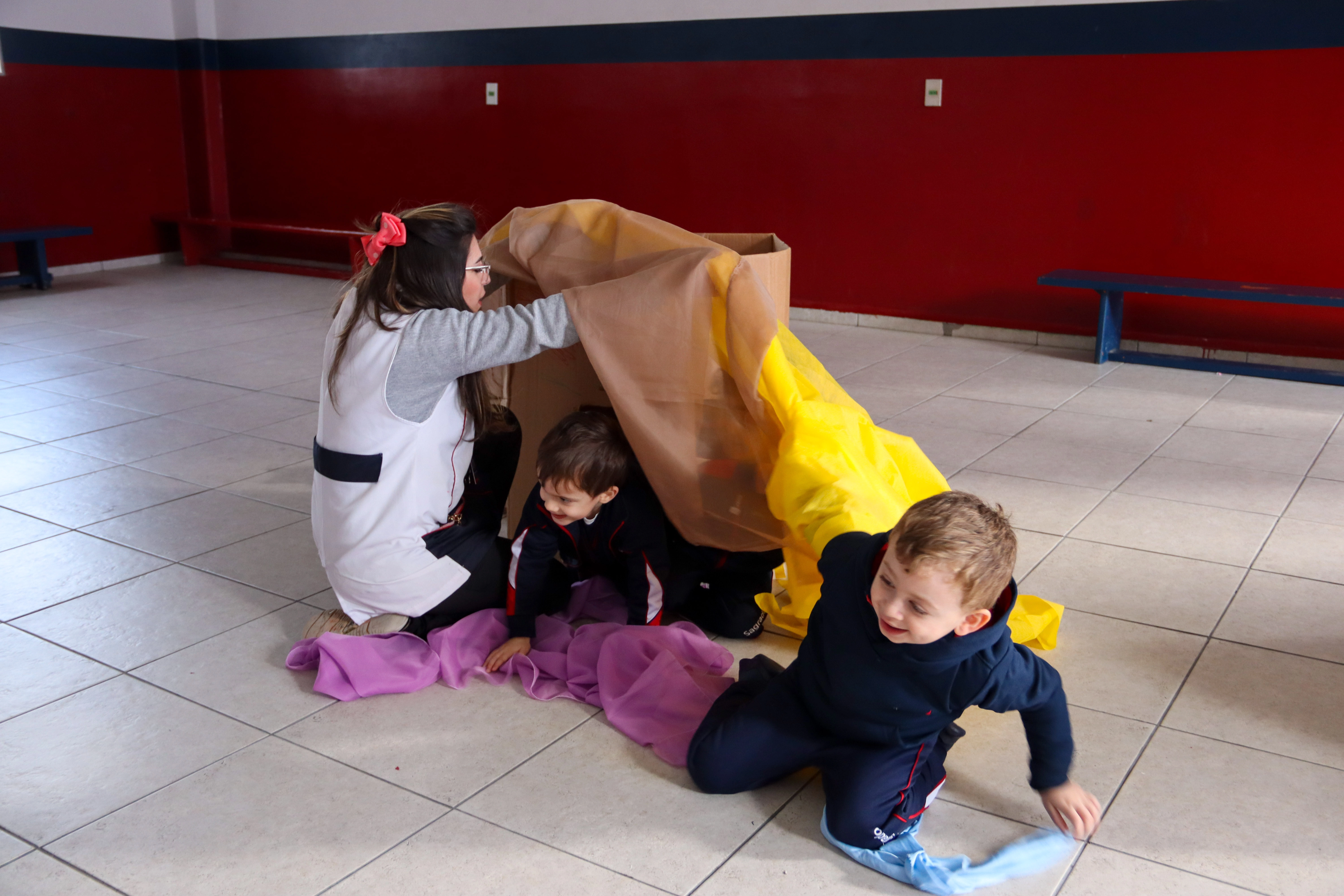 Entre caixas e contos: imaginação e criação com "Os Três Porquinhos" no Infantil III