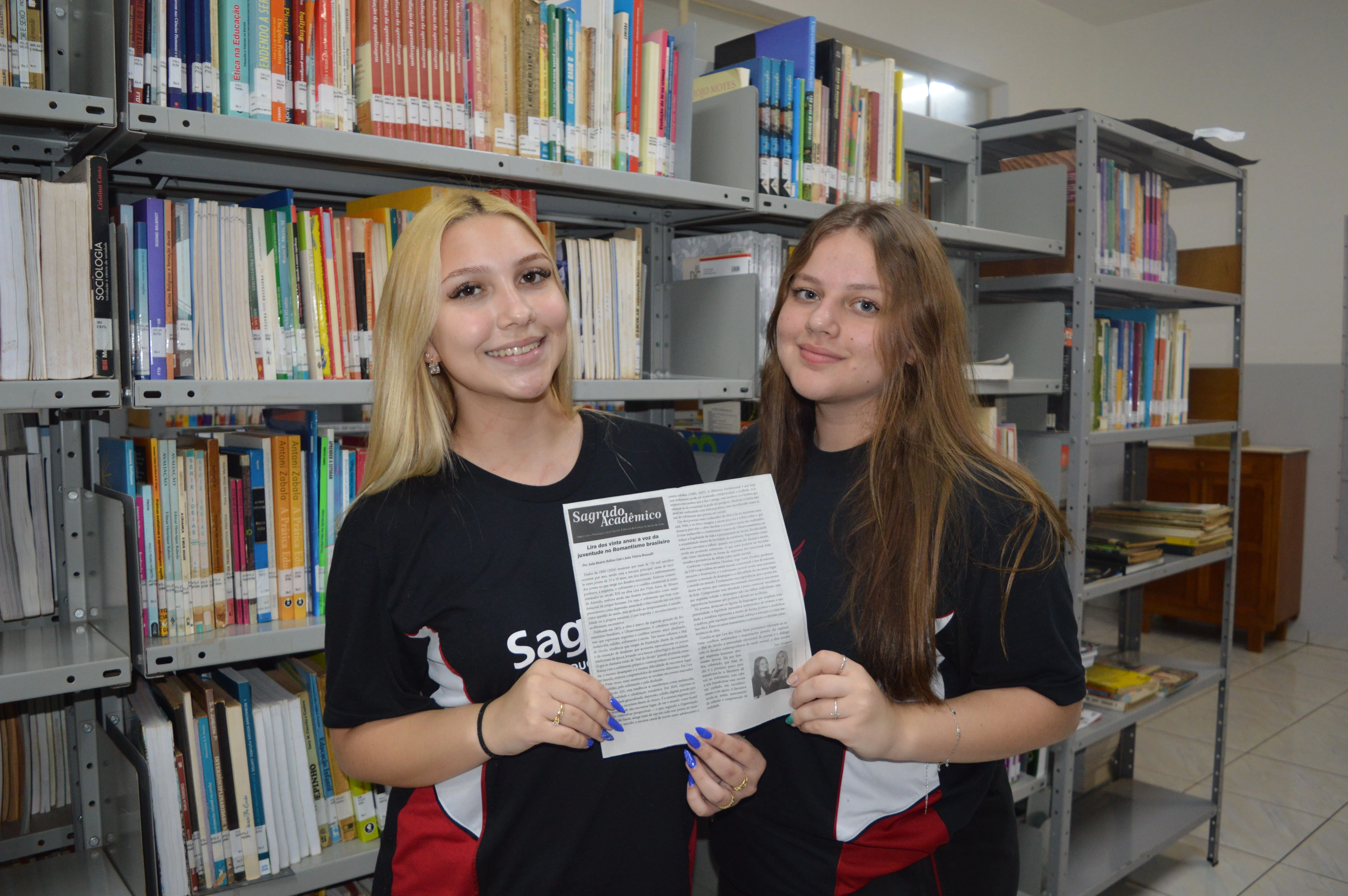 SAGRADO Acadêmico apresenta artigo de Julia Beatriz Belleze Gati e Julia Vitória Brassalli, educandas da 2ª série 1, sobre a juventude e o sofrimento em “Lira dos Vinte Anos”